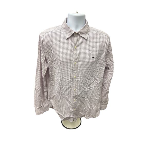 🐳 Vineyard Vines Whale Shirt Plaid Button Down Classic Fit Men’s L - Picture 2 of 4